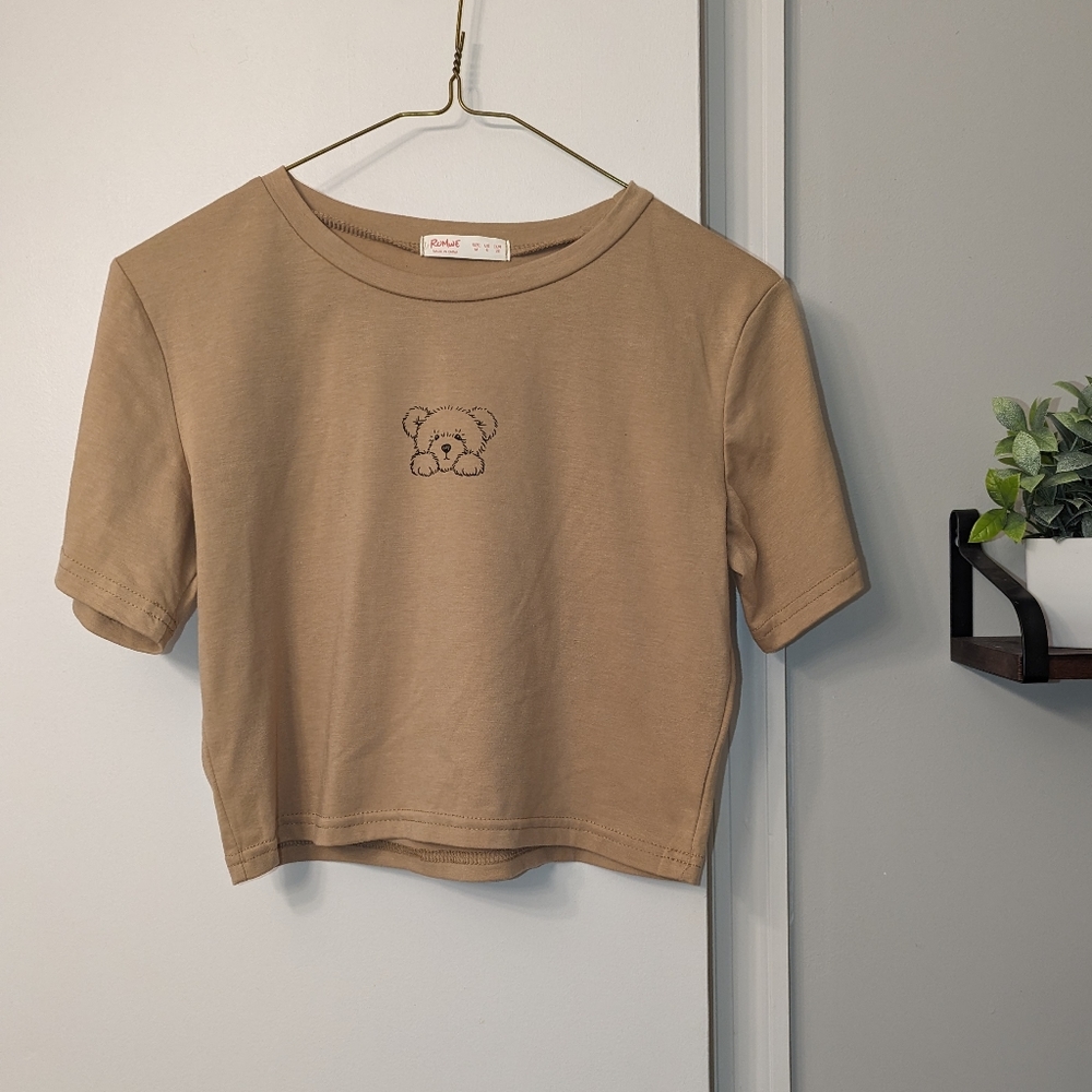 Teddy Bear Cropped T-shirt